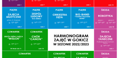 HARMONOGRAM ZAJĘĆ STAŁYCH 2022/2023